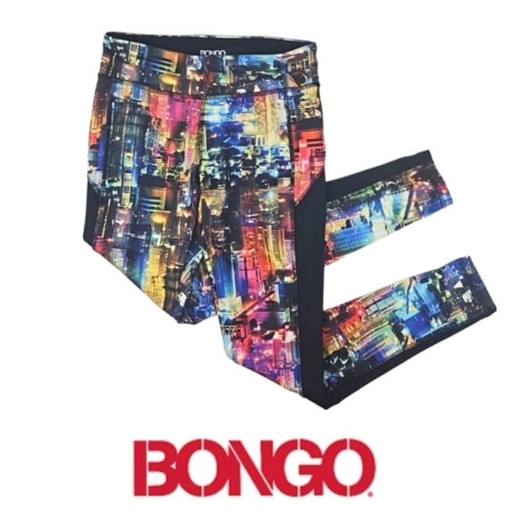 BONGO Pants - Retro Y2K BONGO City Nights Sports Yoga Workout Leggings Pants Multi